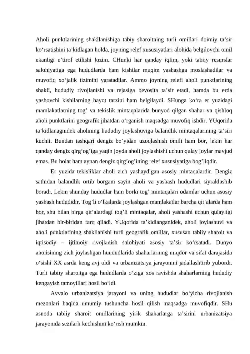 SHAXARLARNING URBANISTIK VA HUDUDIY TARKIBI 2
