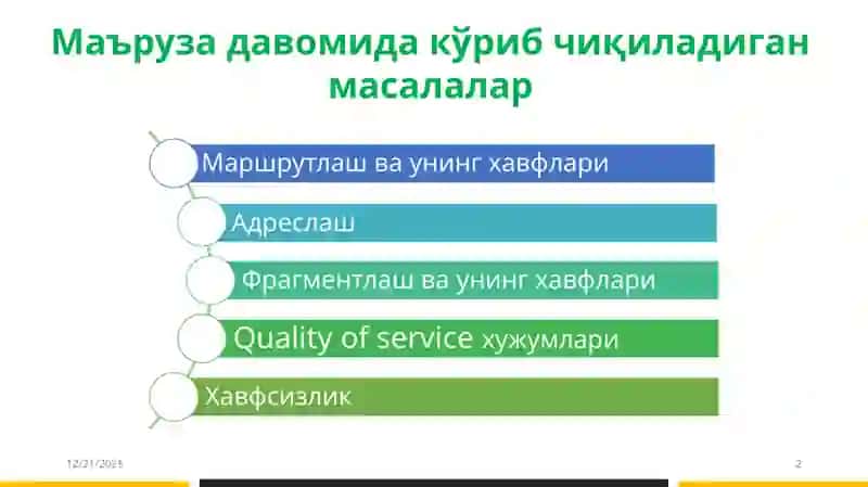 Тармоқ хавфсизлиги 2