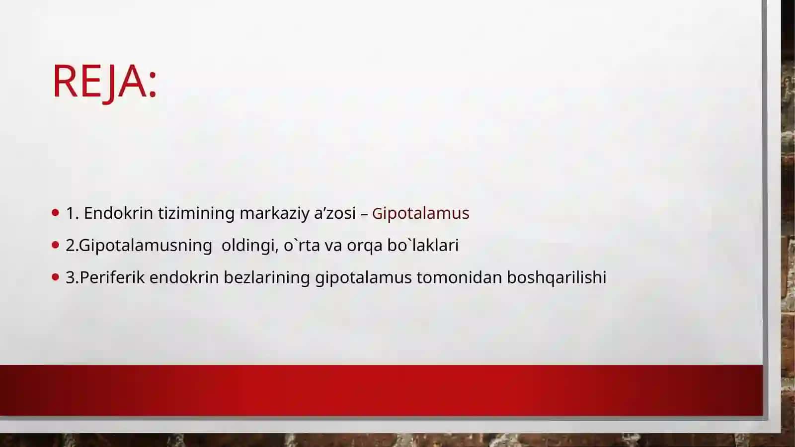 Gipotalamus neyrosekretsiyasining strukturaviy asoslari 2