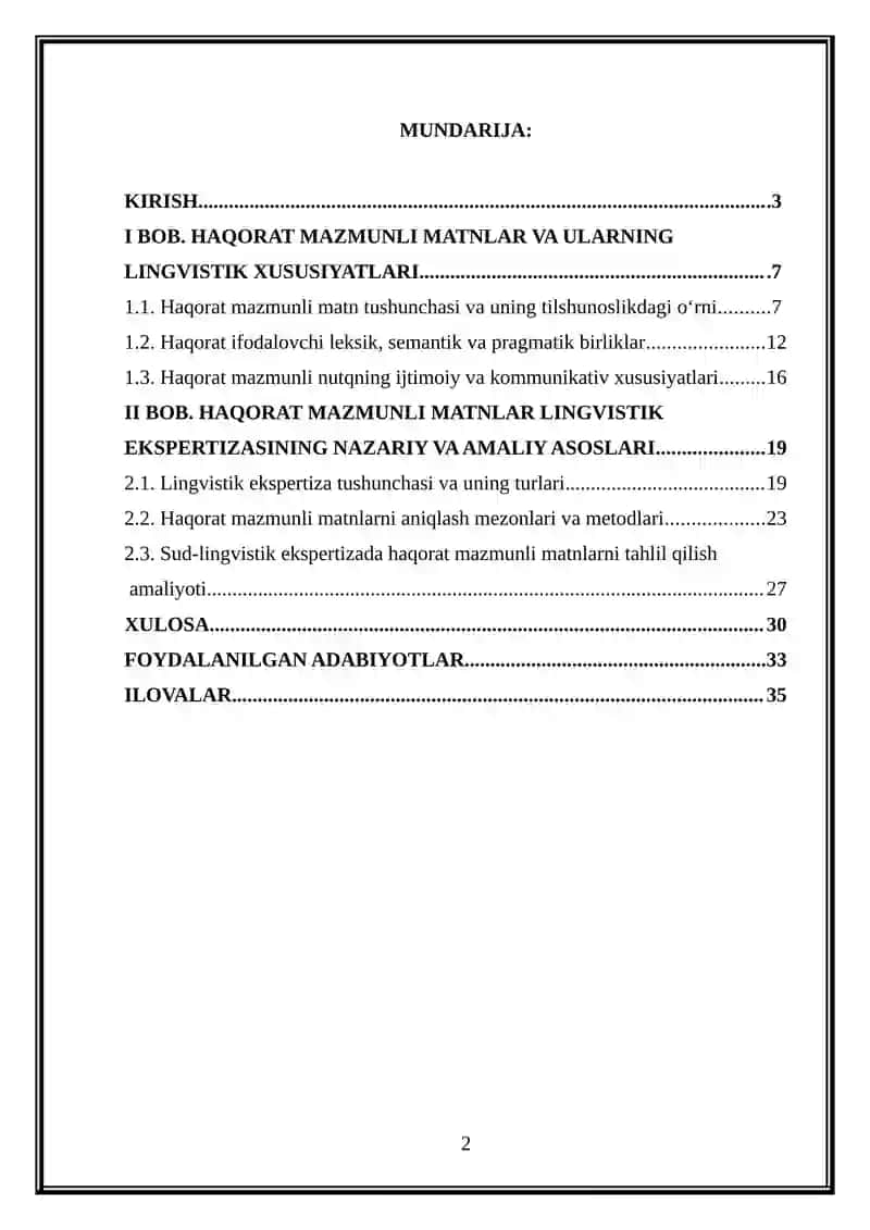 HAQORAT MAZMUNLI MATNLAR LINGVISTIK EKSPERTIZASI 2