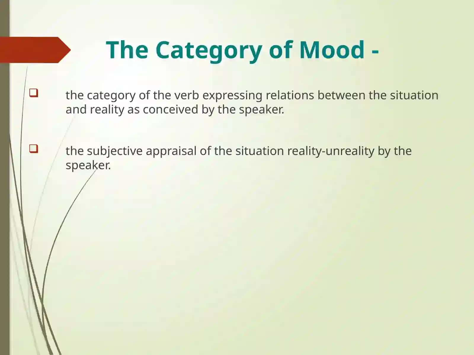 GRAMMATICAL CATEGORIES OF MOOD 2