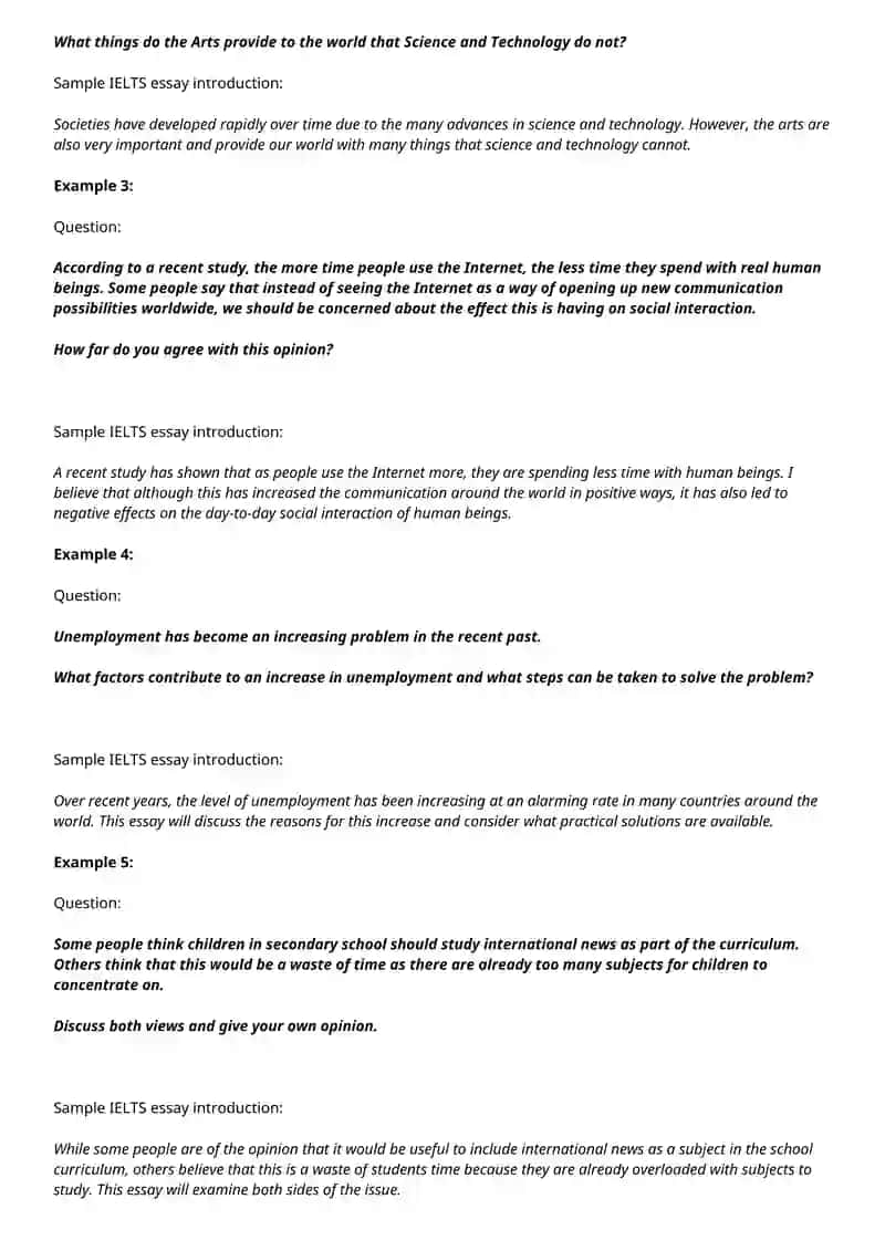 Lesson 5: Writing an IELTS Essay Introduction 2