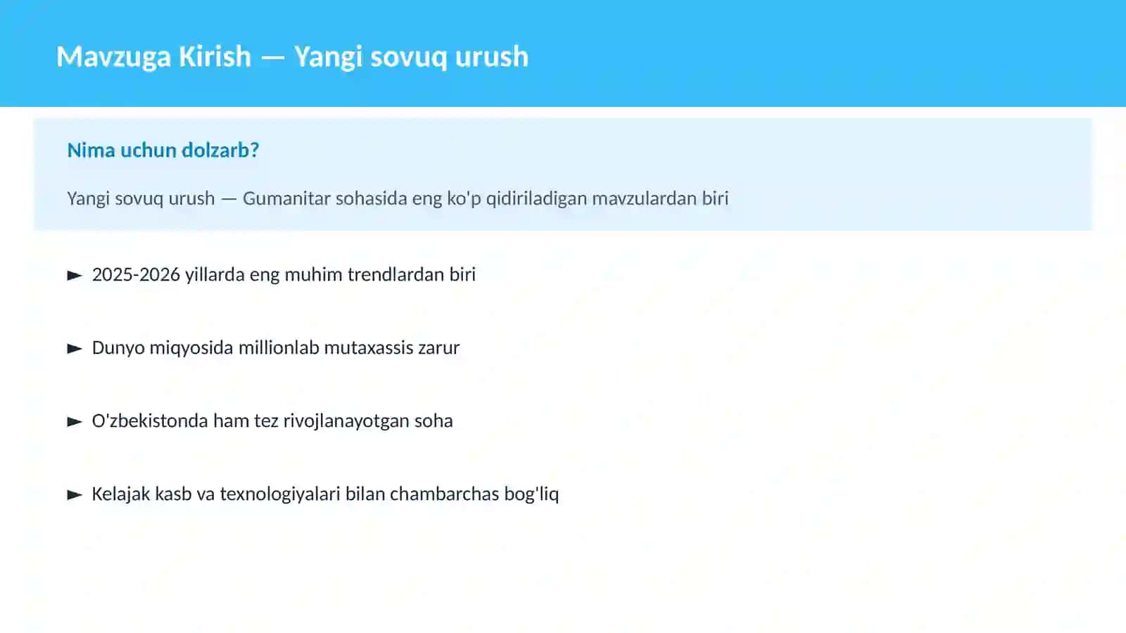 Yangi sovuq urush 2