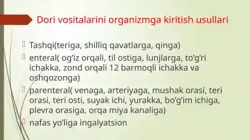 In'ektsiya qilish qoidalarini qo'llash 2