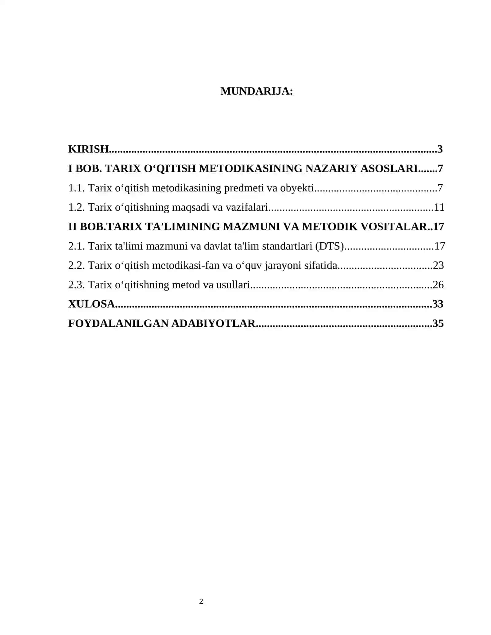 Tarix o‘qitish metodikasi va uning vazifalari 2