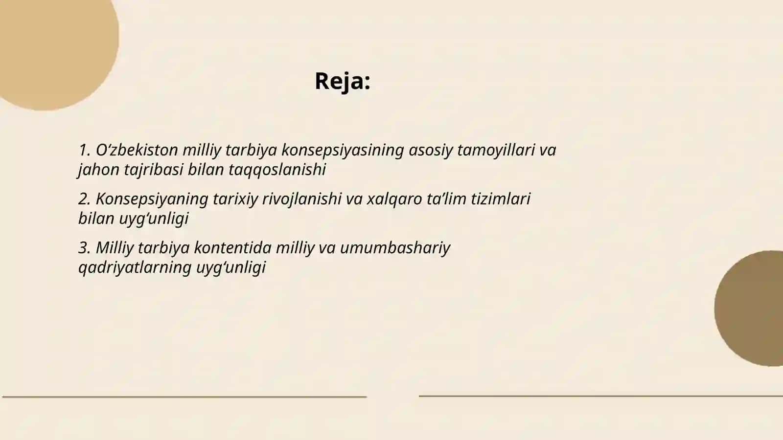 O‘zbekiston Milliy Tarbiya Konsepsiyasi va uning Jahon Tajribasi Bilan Uyg‘unligi 2