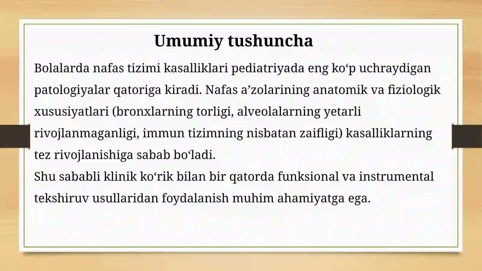 Bolalarda nafas a’zolari kasalliklarida funksional va instrumental tekshiruv usullari 2