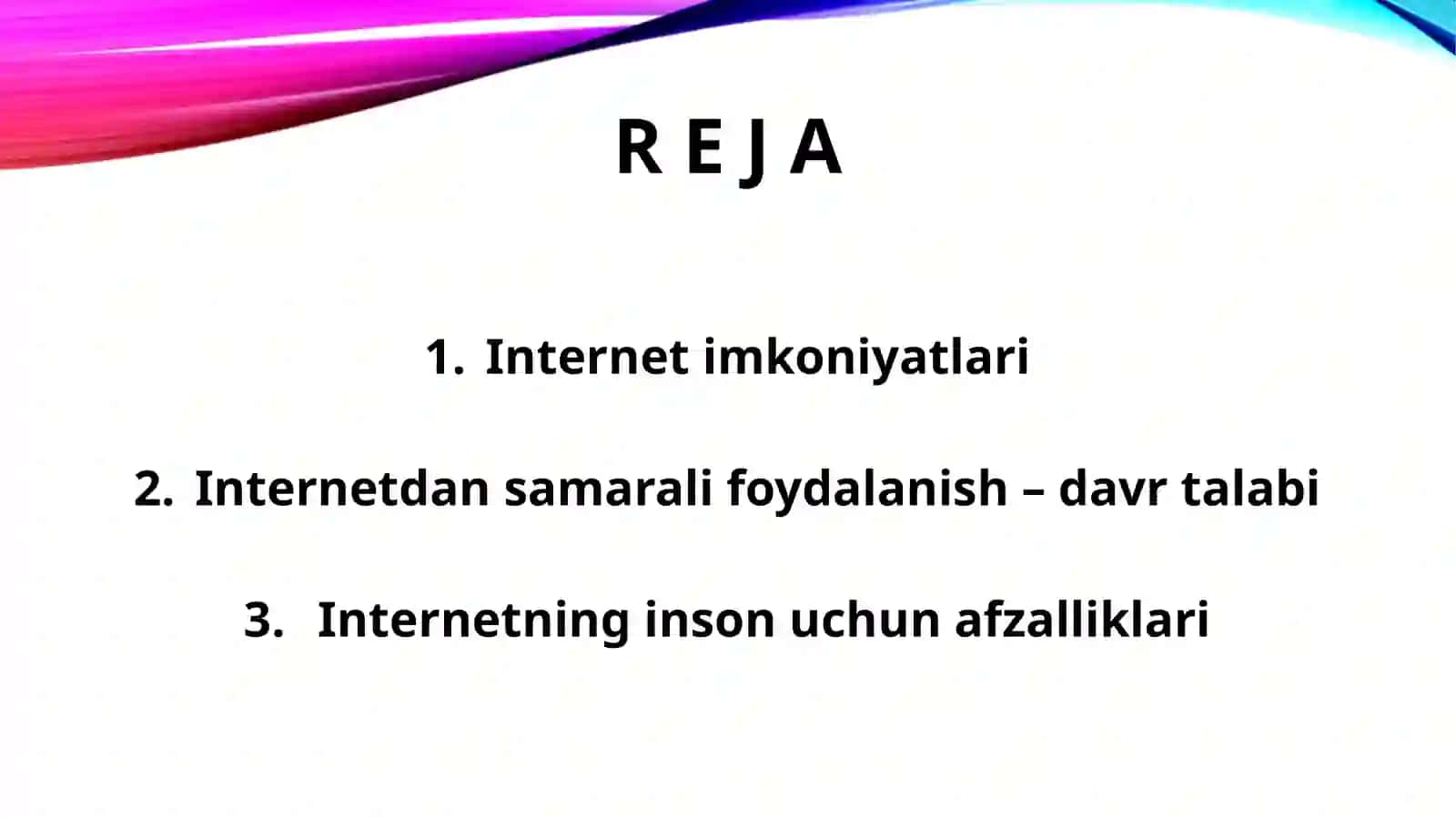 Internet imkoniyatlari 2