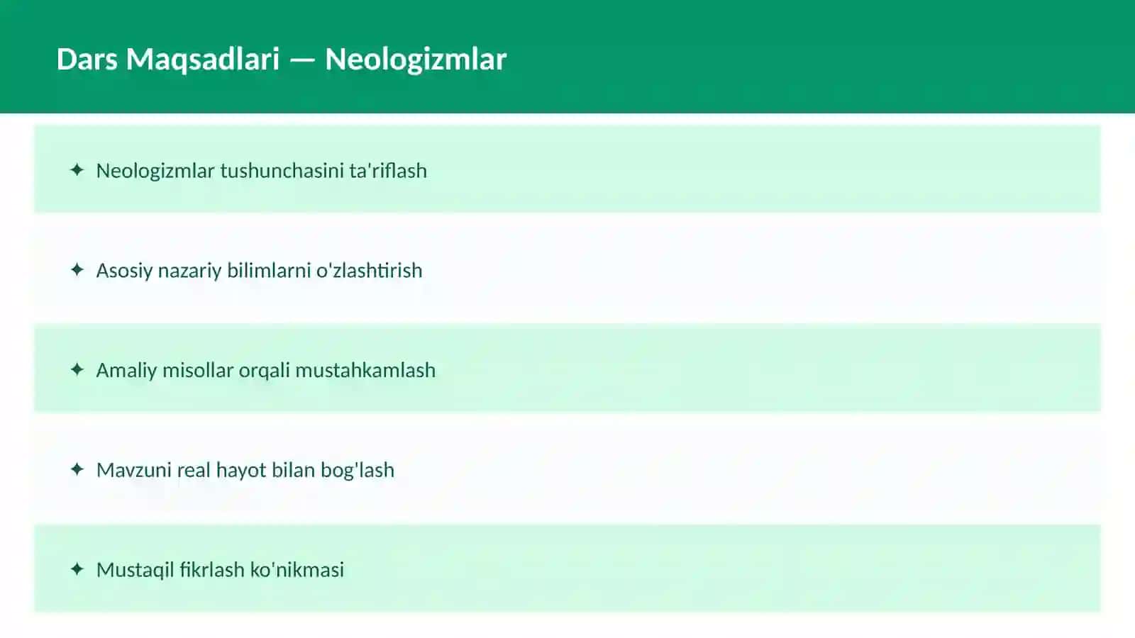 O'zbek Tili Arxaizmlar Dars Ishlanmasi 2