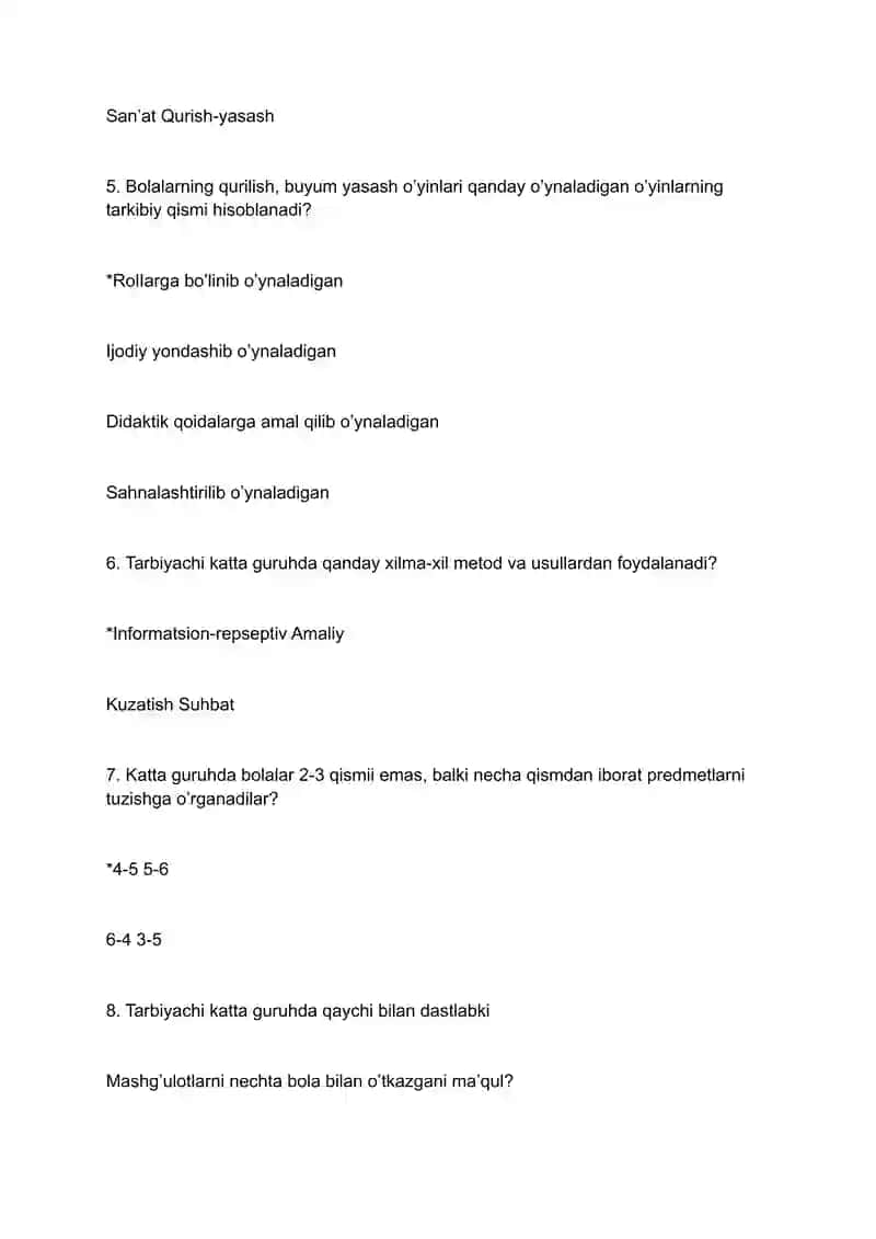 Maktabgacha ta’lim tashkilotlarida qurishyasash 2