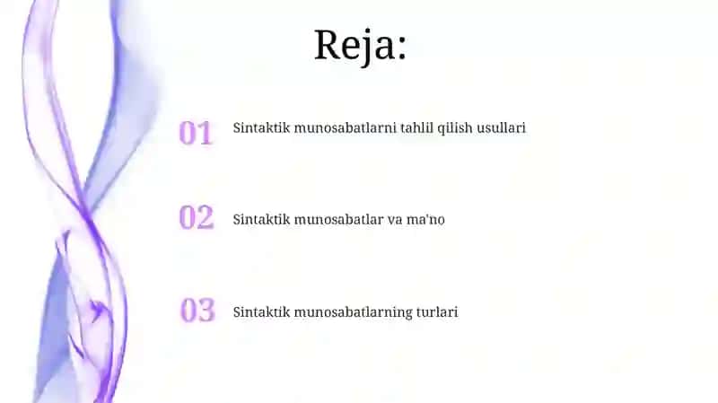 Sintaktik munosabatlarni tahlil qilish usullari 2