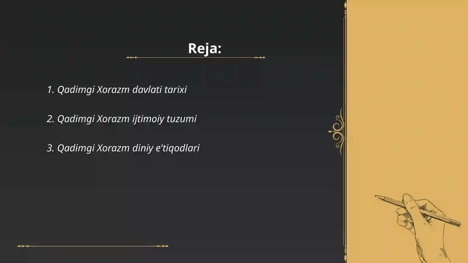 Qadimgi Xorazm davlati tarixi 2