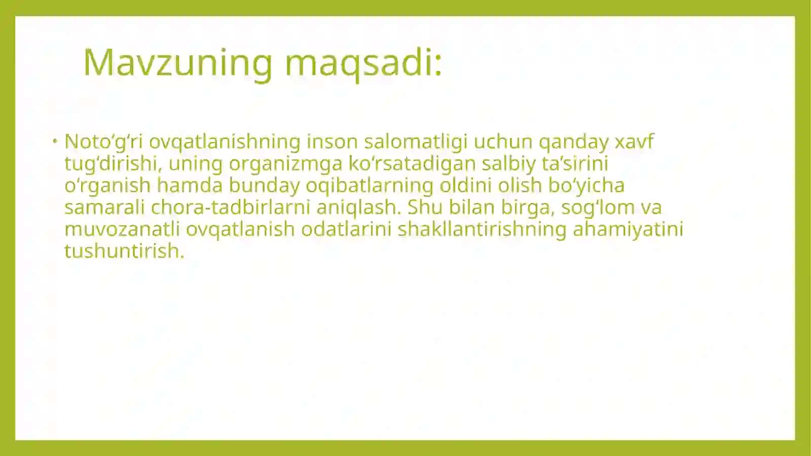 Noto‘g‘ri ovqatlanishning oqibatlari 2