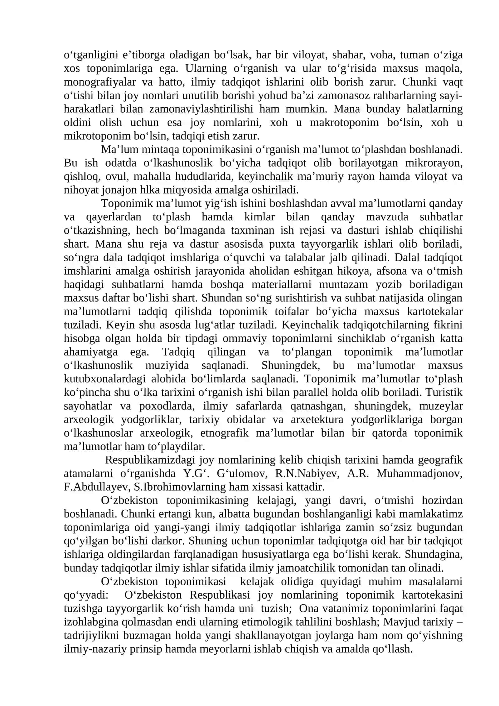 Toponimik manbalarning o‘lka tarixini o‘rganishdagi ahamiyati 2