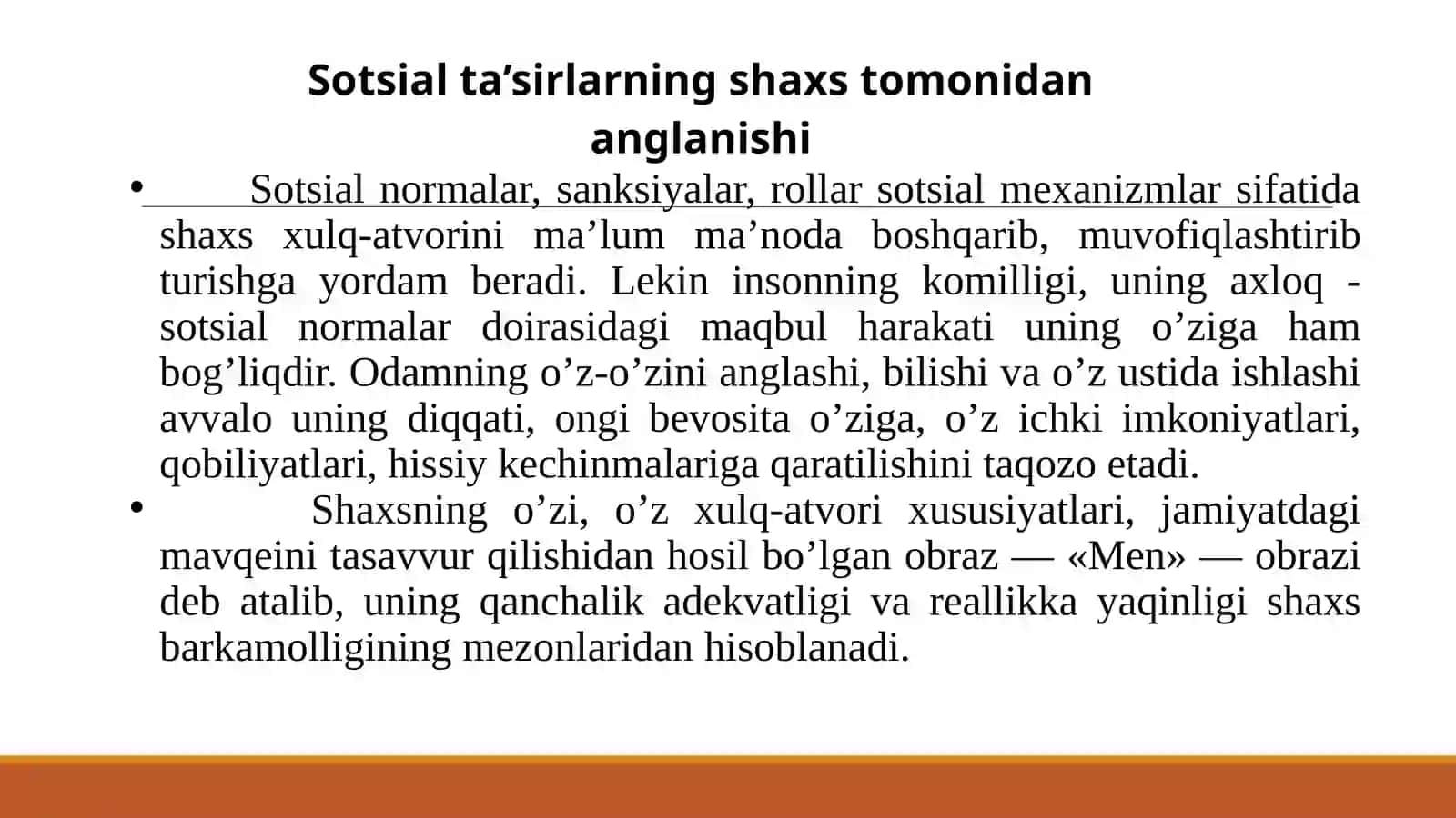 SOTSIAL VA SHAXSLARARO MUNOSABATLAR 2