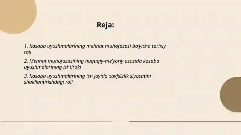 Kasaba Uyushmalari Mehnat Muhofazasi 2