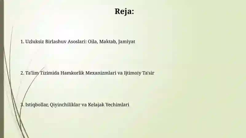 Oila maktab va jamotchilikning uzviyligi 2