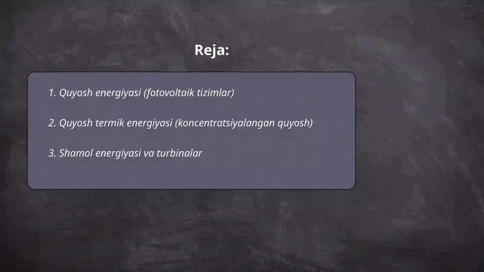 Quyosh energiyasi (fotovoltaik tizimlar) 2
