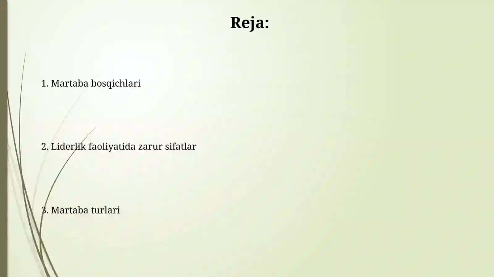 Rahbar faoliyatida zarur buladigan muhim sifatlari Karera turlari va bosqichlari 2