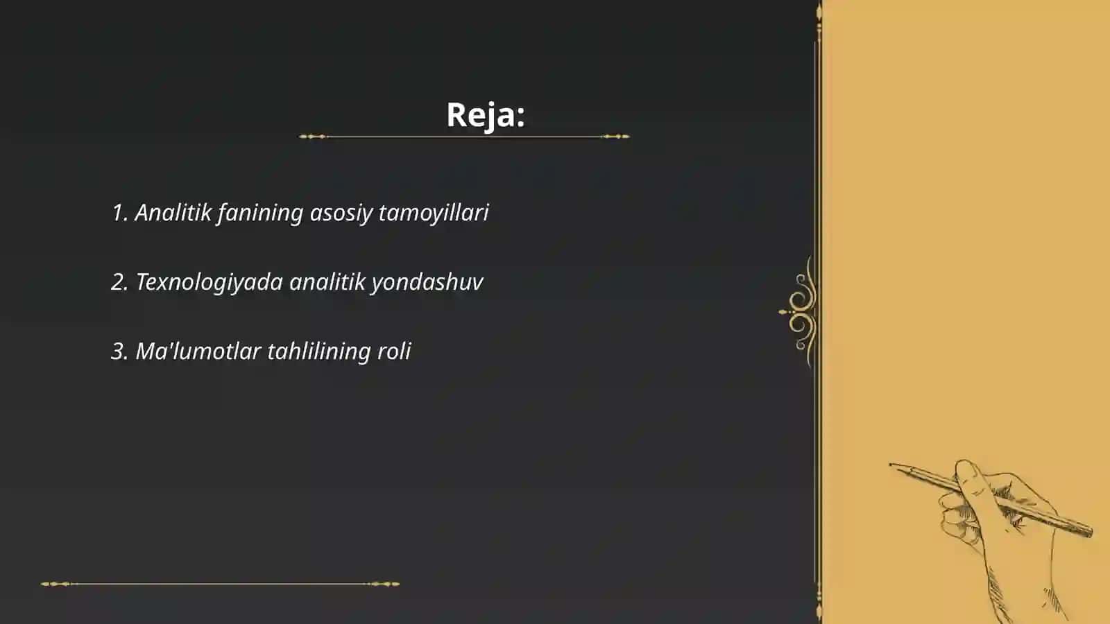 Analitik fanining texnologiyada axamiyati 2