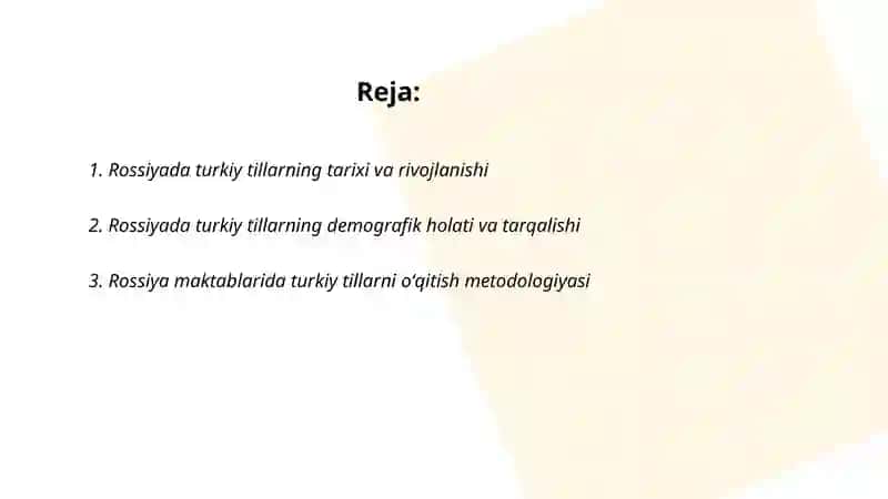 Rossiyada turkiy tillarning oʻrganilishining tadqiqi 2