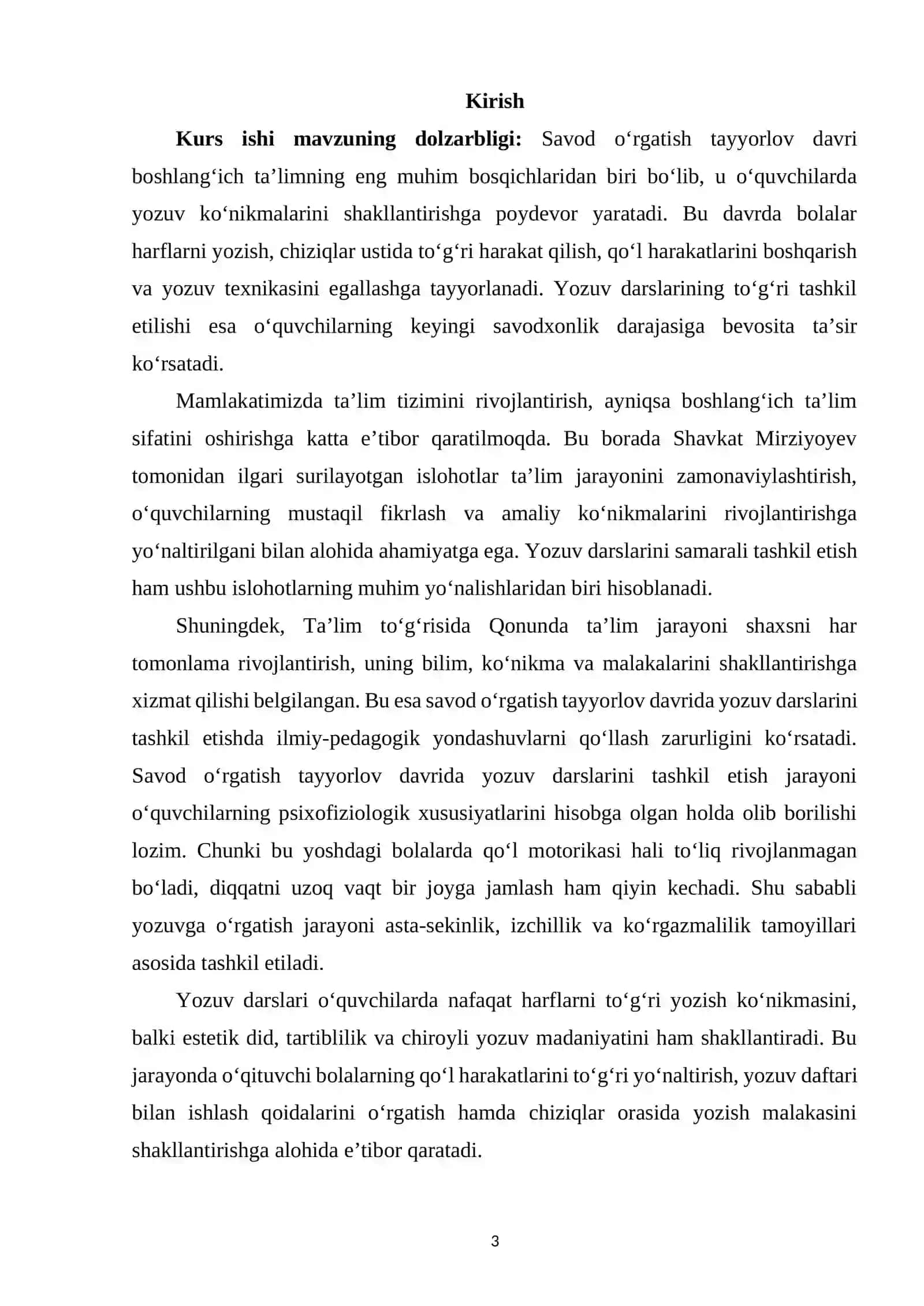 Savod o‘rgatish tayyorlov davrida yozuv darslarini tashkil etish 2