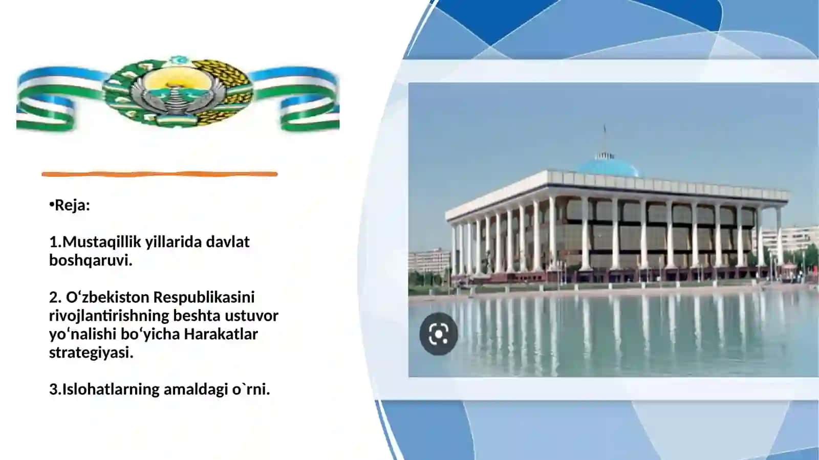 Mustaqillik yillari davlat boshqaruvi tizimida amalga oshirilgan islohatlar 2