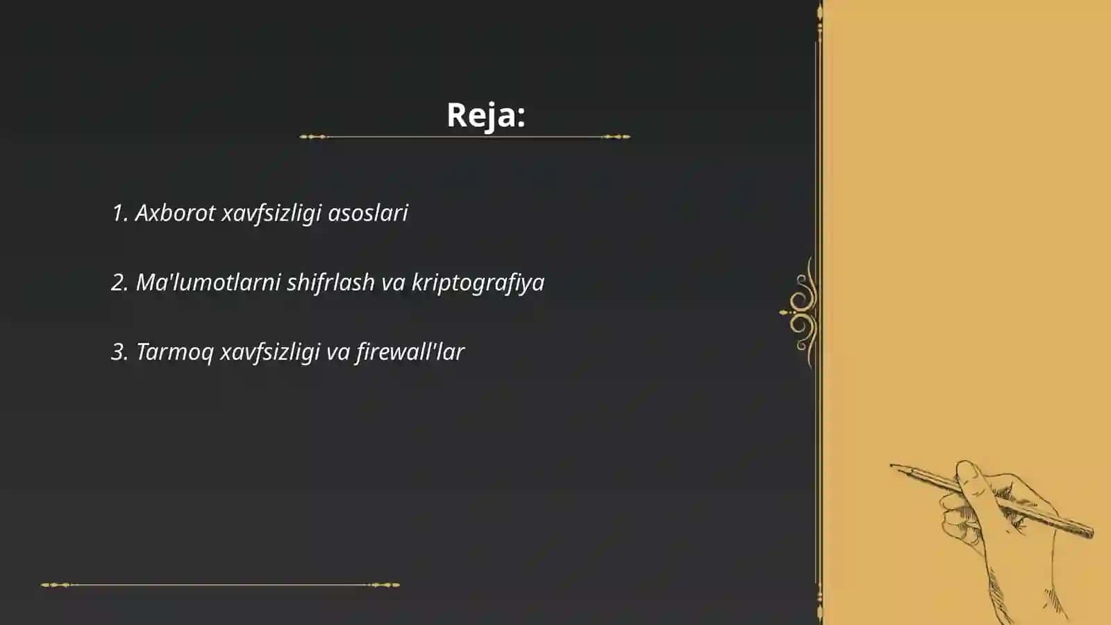 Axborot xavfsizligi asoslari 2
