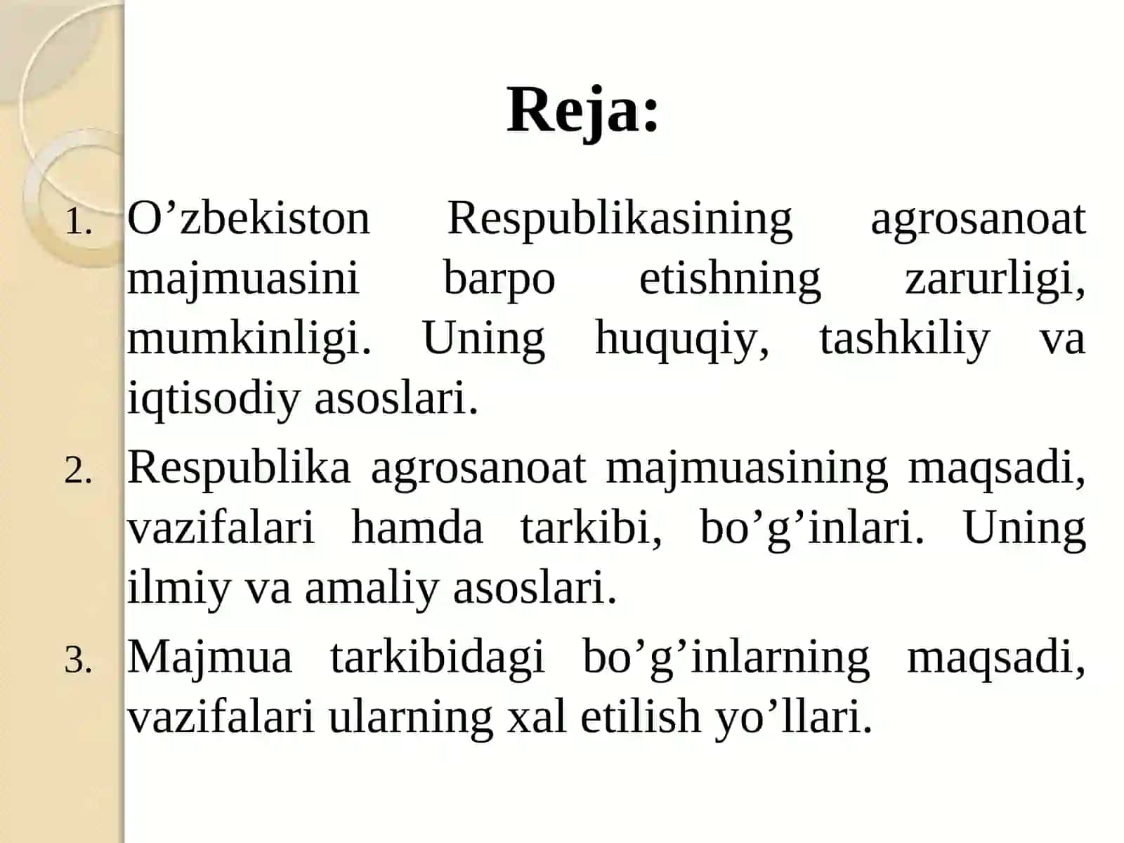 Respublika agrosanoat majmuasi uni inqiroz sharoitida rivojlantirish imkoniyatlari 2