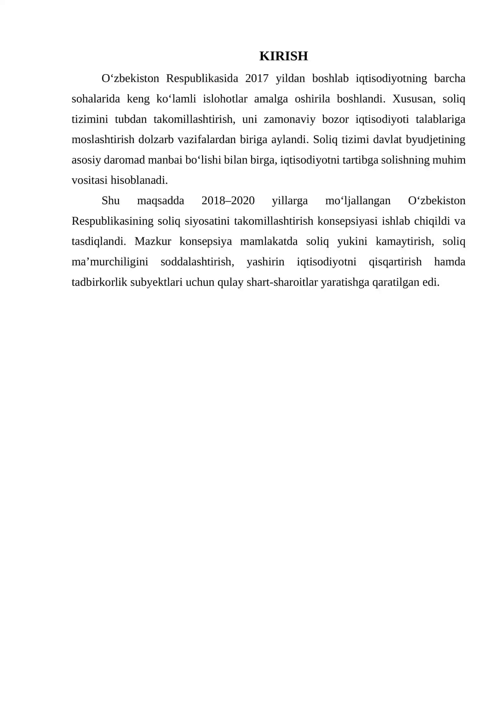 Soliq Tizimini Ishloh Qilish Konsepsiyasi 2