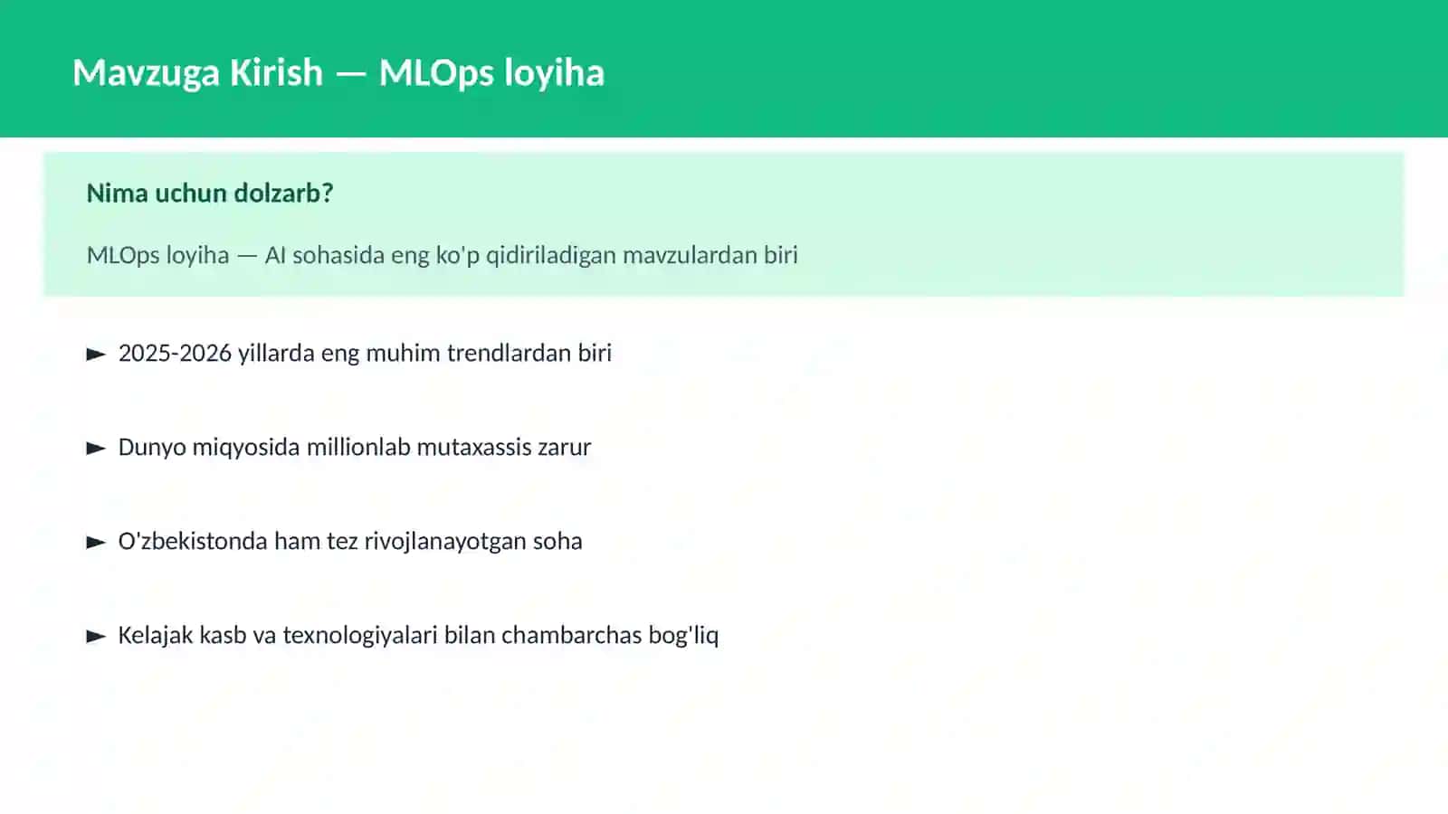 MLOps loyiha 2