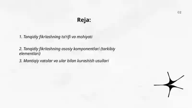 Tanqidiy fikrlash 2