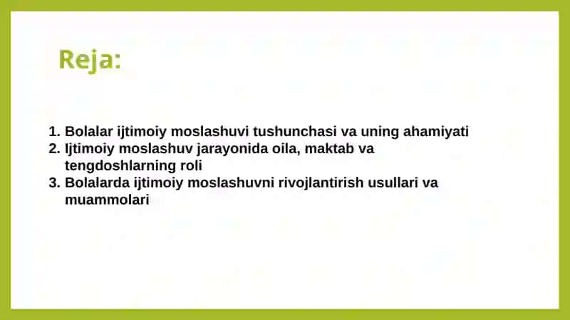 Bolalar ijtimoiy moslashuvi 2