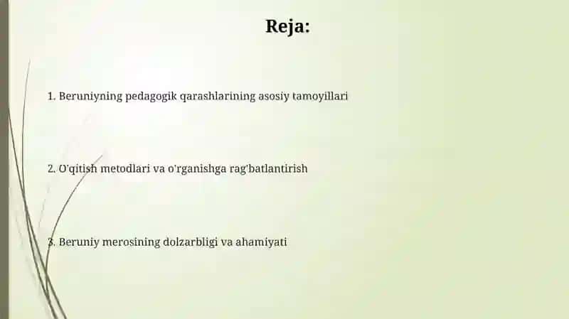 Abu Rayhon Beruniyning pedagogik qarashlari 2
