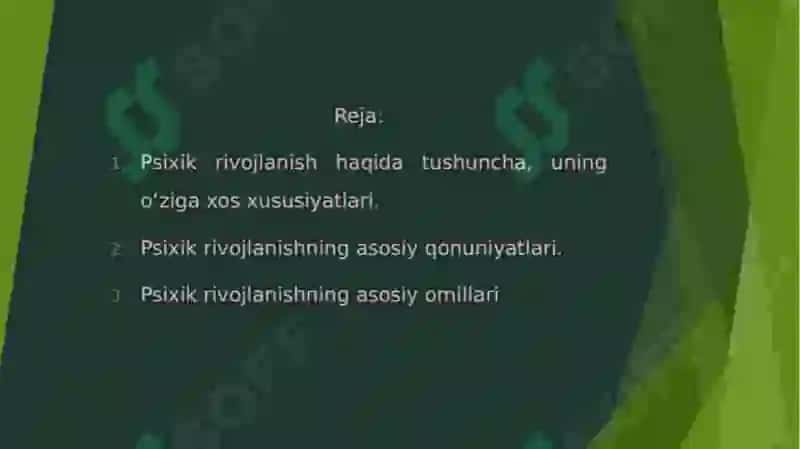 Psixik rivojlanish va uni davrlashtirish muammosi 2