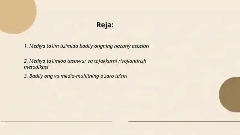 Mediya taʼlim tizimida badiiy ong tasavvur va tafakkur 2