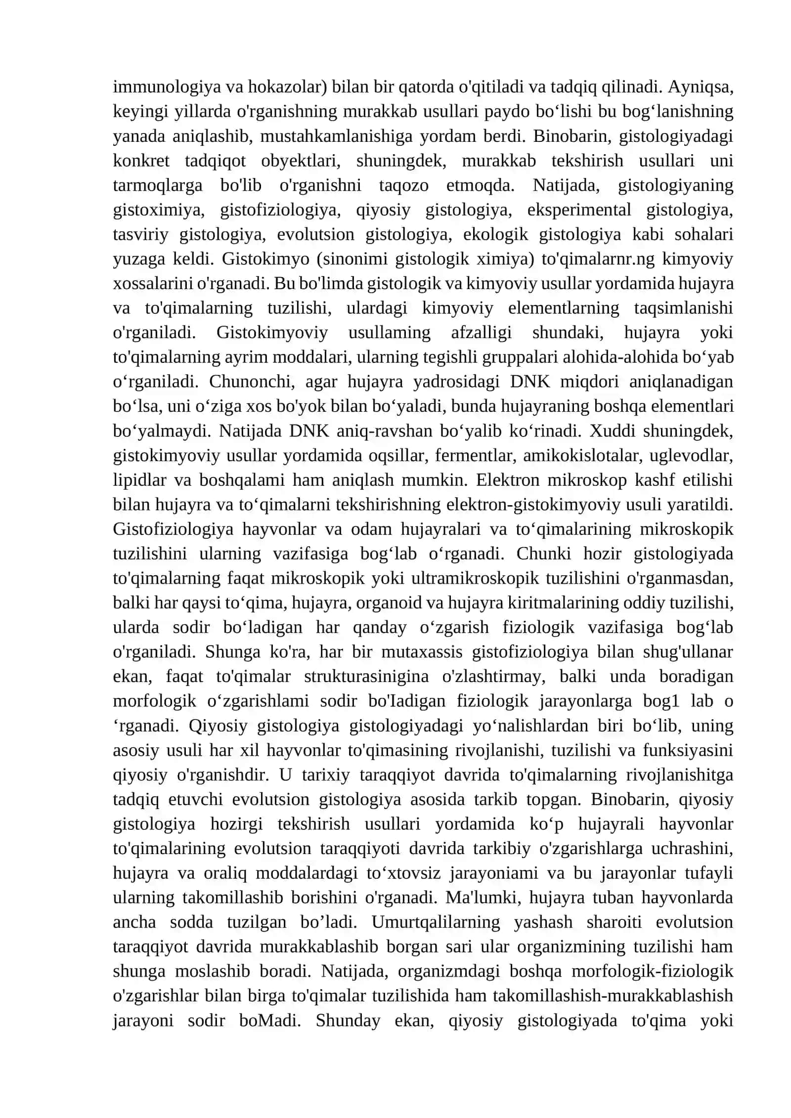 Gisтologiya fanining mavzusi va vazifalari. 2
