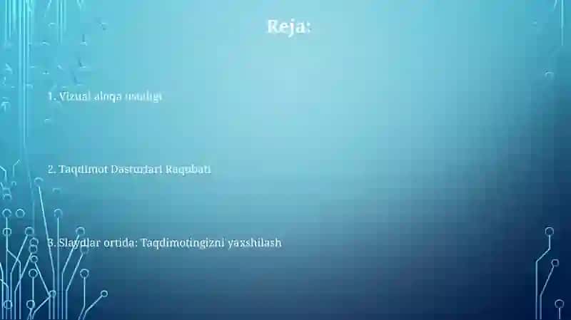 Taqdimotlarni ishlab chiqishning instrumental vositalari 2