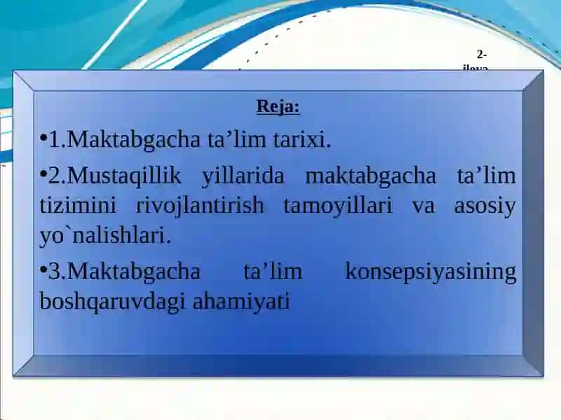 O'zbekistonda Ijtimoiy Maktabgacha Ta'limni Vujudga Kelishi va Taraqqiyot Bosqichlari 2