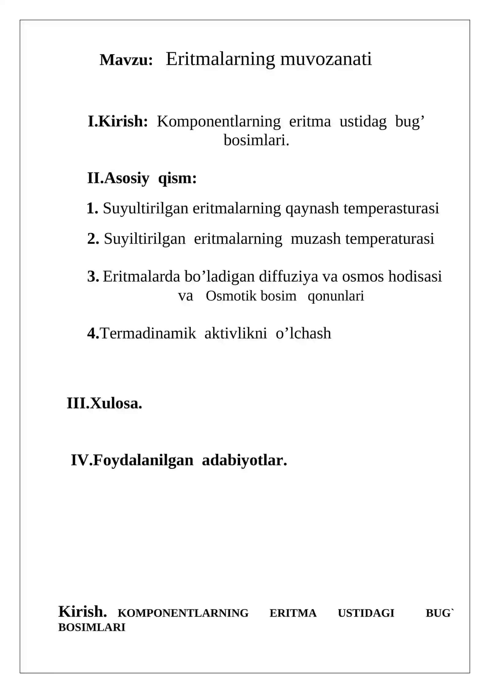 Eritmalarning muvozanati 2