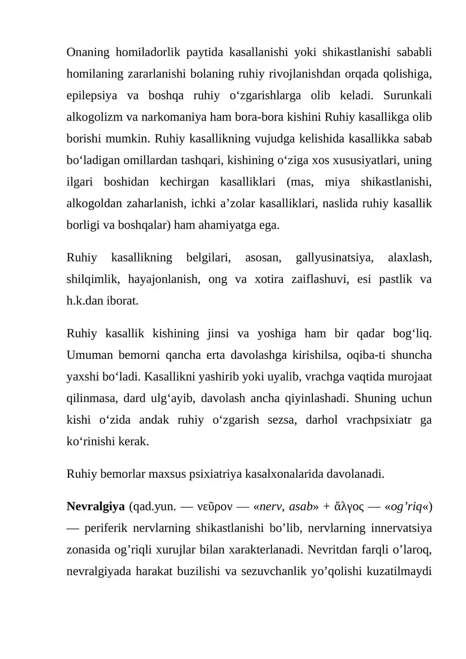 Asab va ruhiy kasalliklar 2