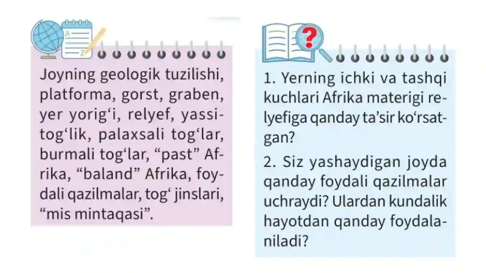 Geologik tuzilishi, relyefi vafoydali qazilmalari 2