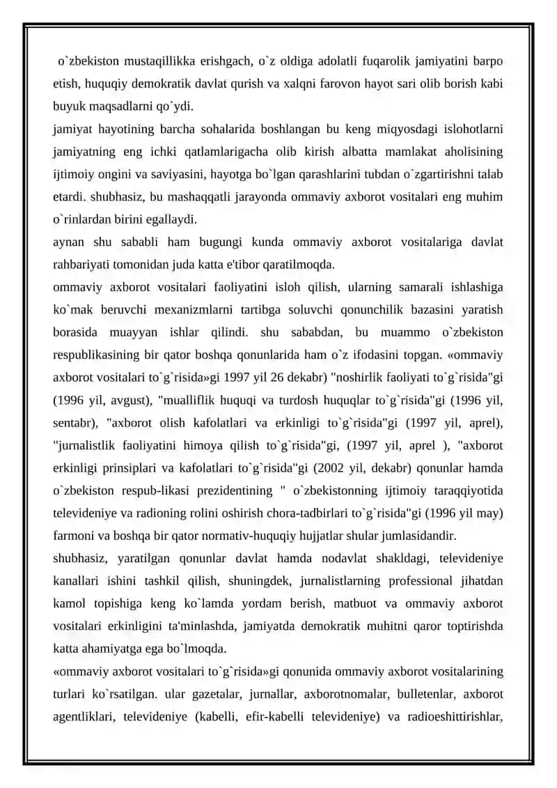 Ommaviy axborot vositalari 2