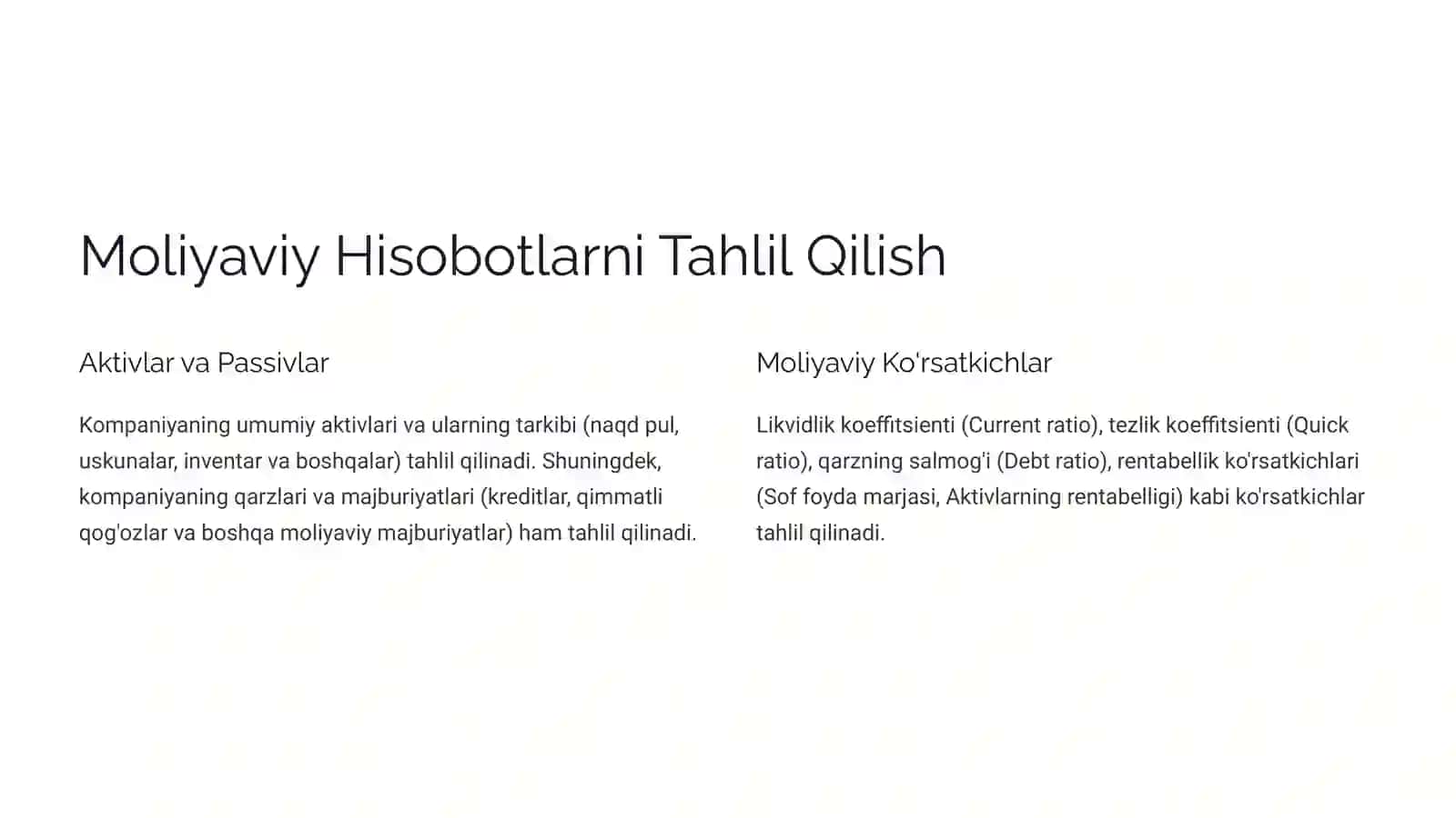 Bankrotlik Holatini Tahlil Qilish “Foton” AJmisolida 2