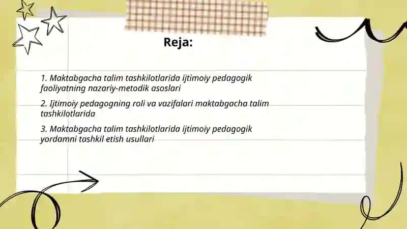 Maktabgacha talim tashkilotlarida ijtimoiy pedagogik faoliyatni tashkil etish 2