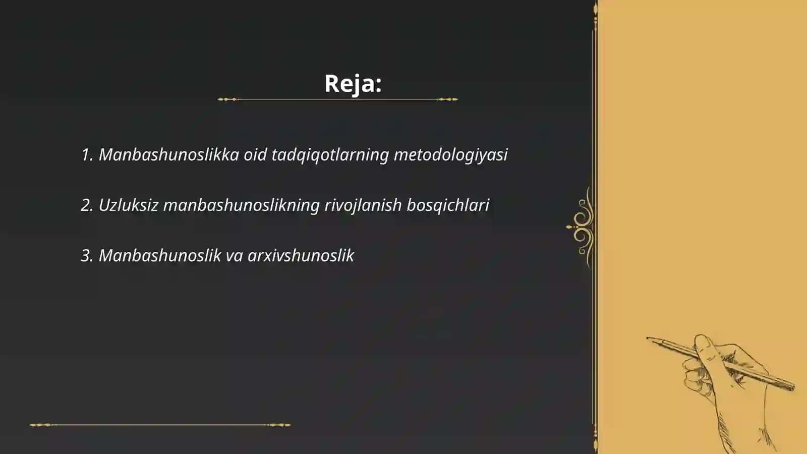 Manbashunoslikka oid tadqiqotlar va ularning yechimlari 2