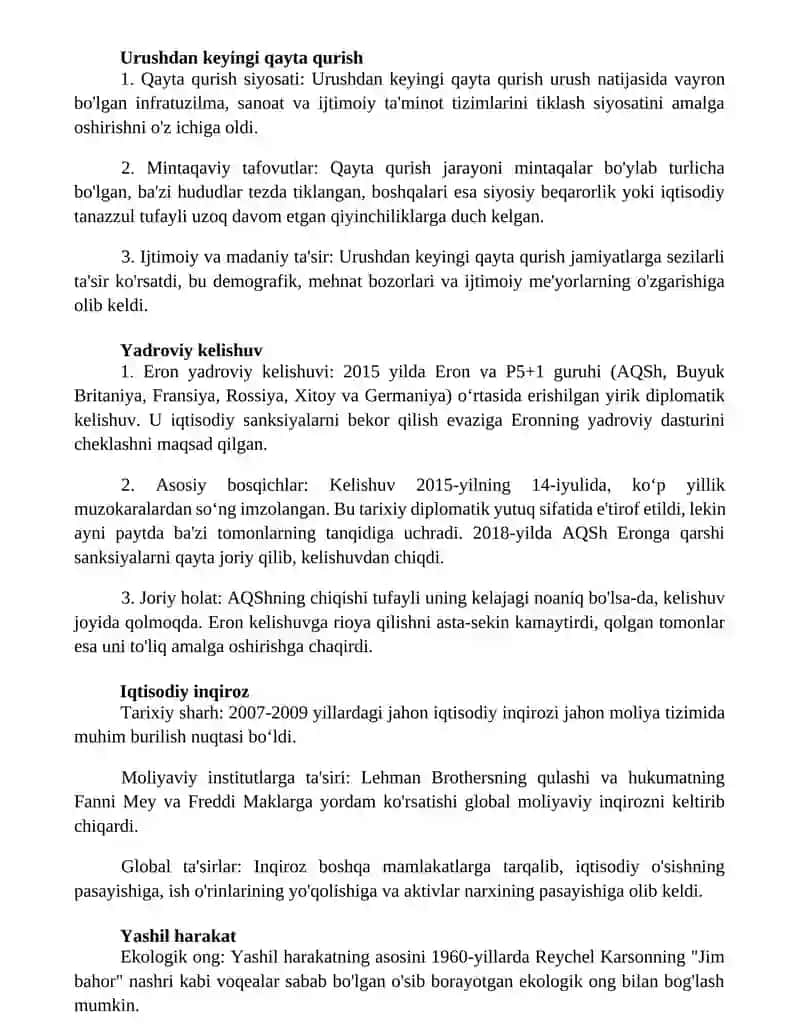 Eron Yangi Davrda Tarixiy Rivojlanishining Asosiy Voqealari Va Jarayonlari 2
