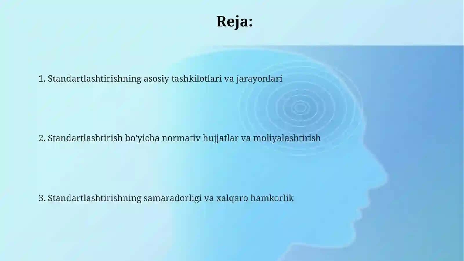 Standartlashtirish ishlarini tashkil etish 2