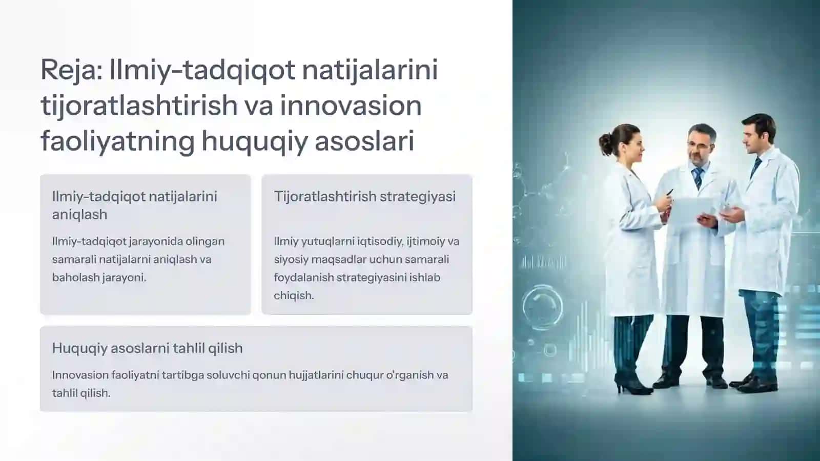 Innovatsiyalarni tijoratlashtirish va texnologiyalar transferi 2