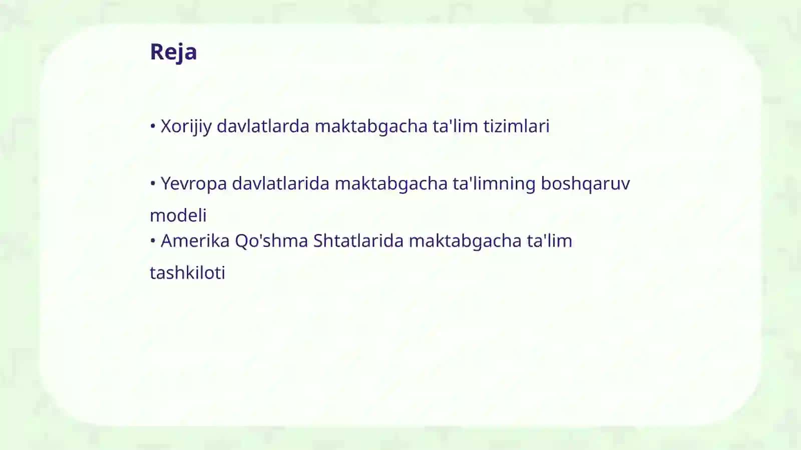 Xorijiy davlatlarning maktabgacha ta'lim tuzilmasi va boshqaruv usullari 2